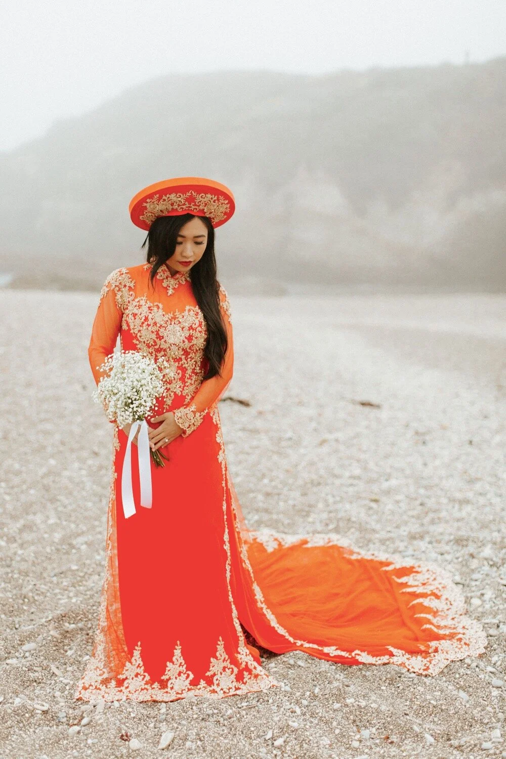 Ao dai wedding dress red 2025